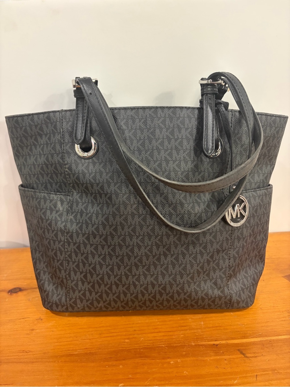 Michael Kors Black MK Signature Tote